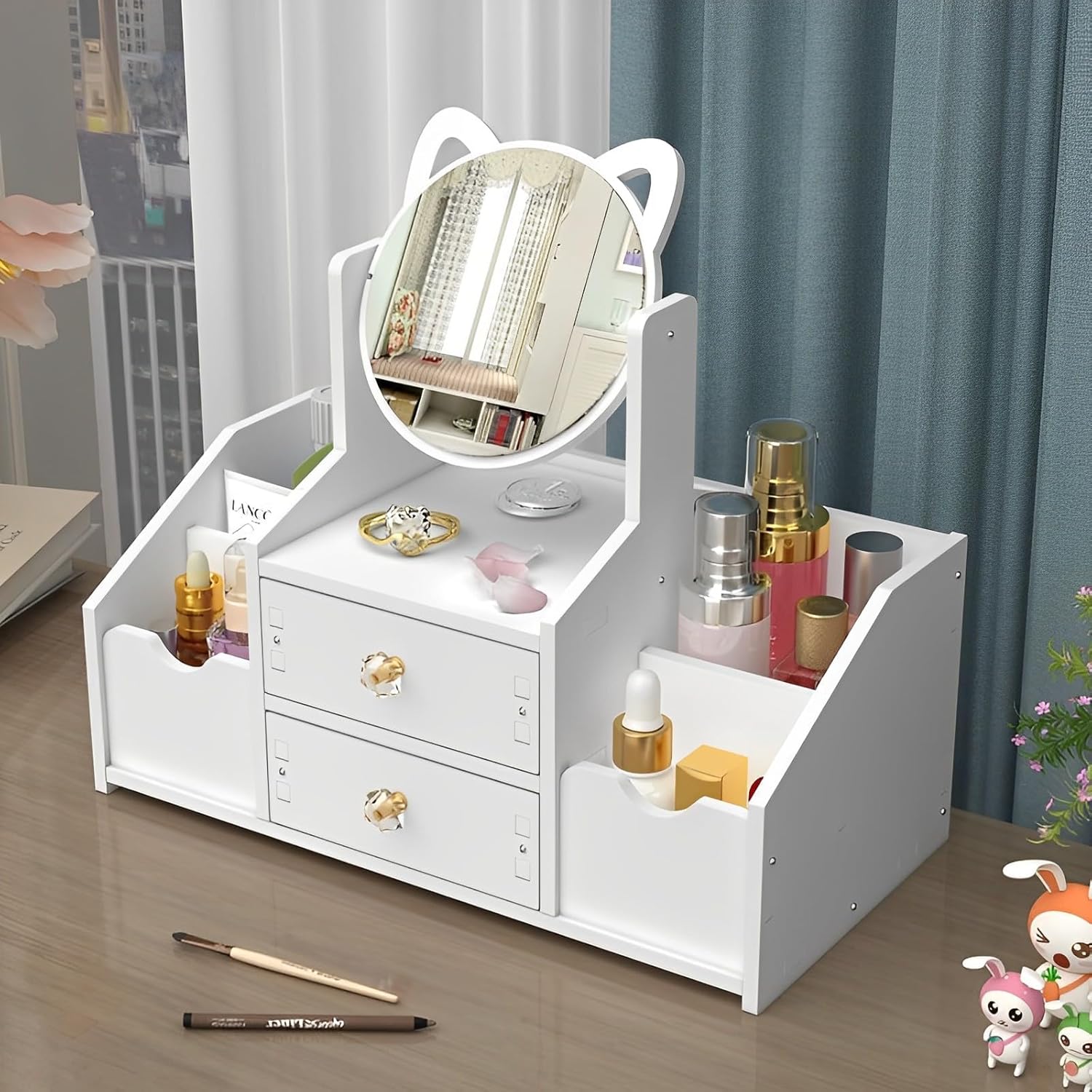 Vanity Table with Mirror & Storage