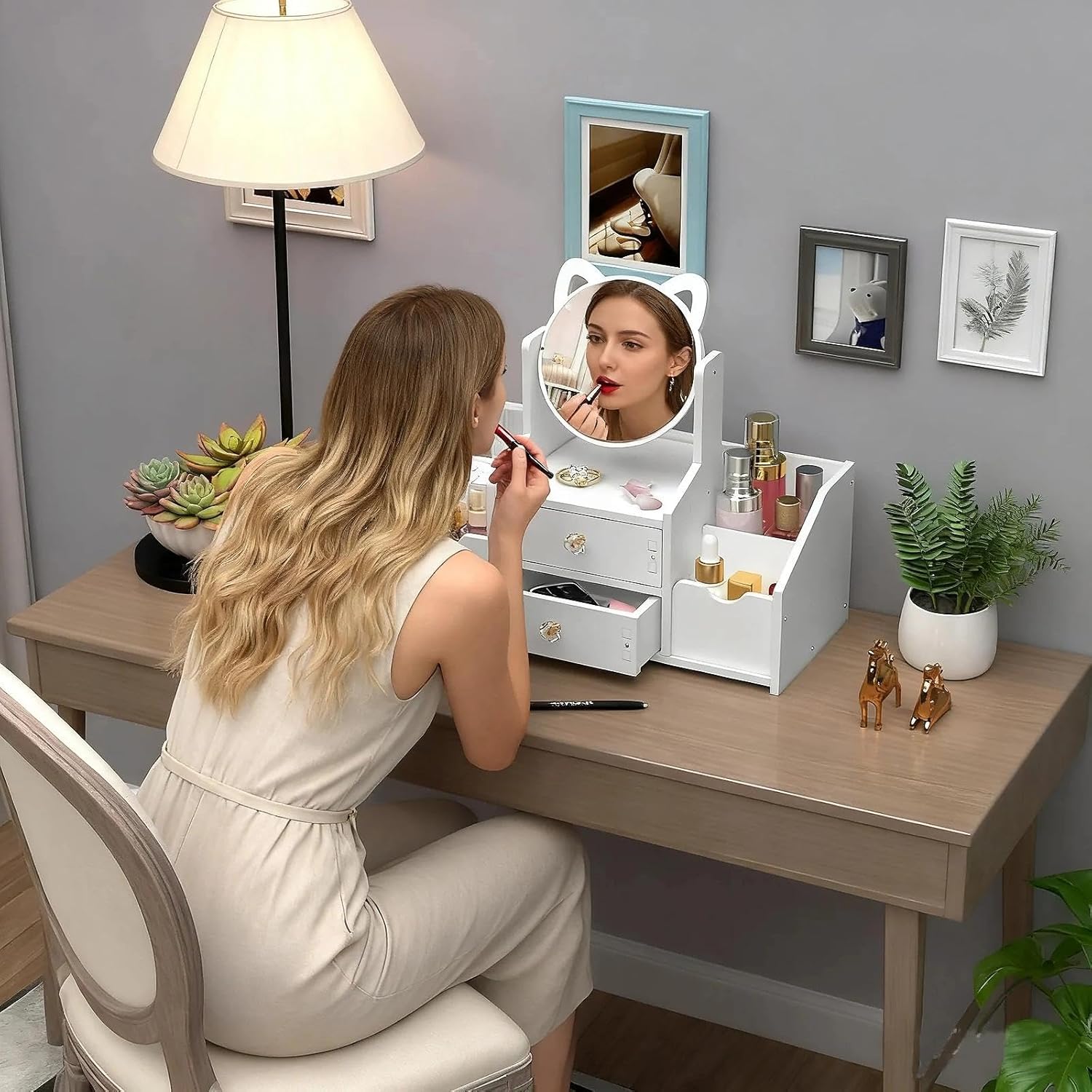 Vanity Table with Mirror & Storage